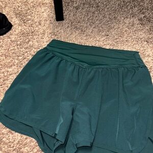 Women's Green Athletic Shorts